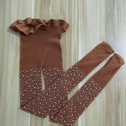 2019 New Kids Baby Girls Rhinestone Fishnet